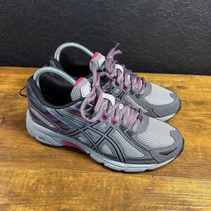 Asics Gel-Venture‎ 6 T7G7N Grey Pink Mesh Trail Running Shoes Womens 6.5
